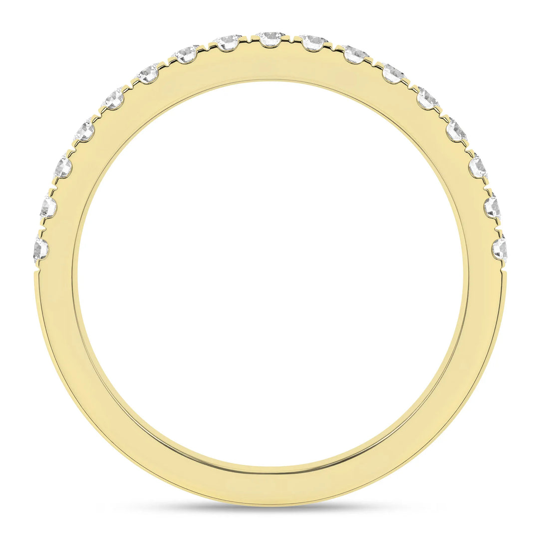 his-and-hers-matching-lab-diamond-wedding-band-14k-yellow-gold-side-view, Aurora CO