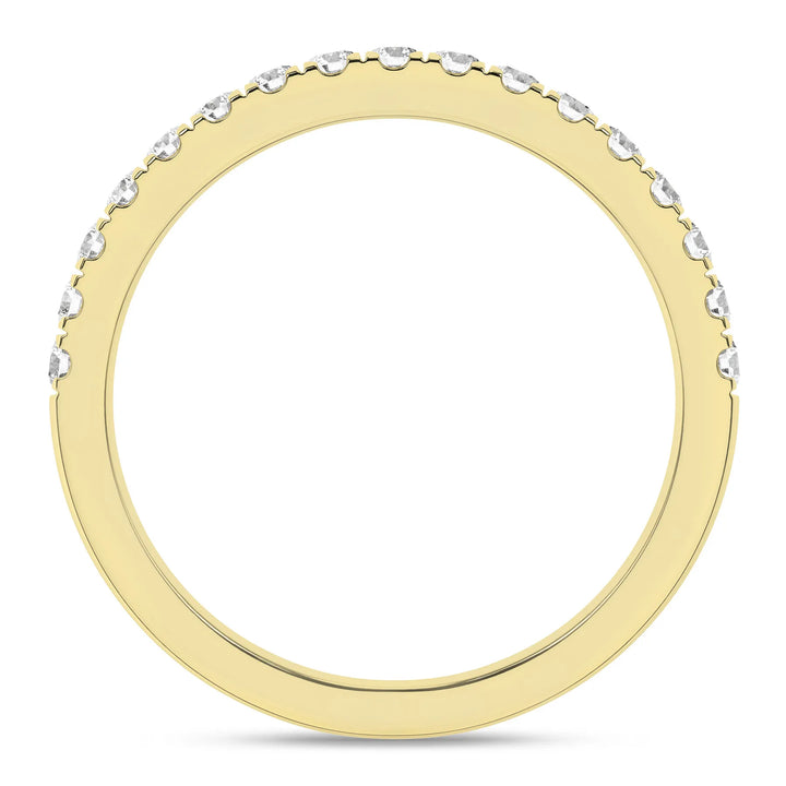 his-and-hers-matching-lab-diamond-wedding-band-14k-yellow-gold-side-view, Aurora CO