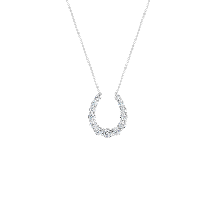 Horseshoe Pendant (Round) in 14K White Gold – Silvadi Jewelry Aurora CO
