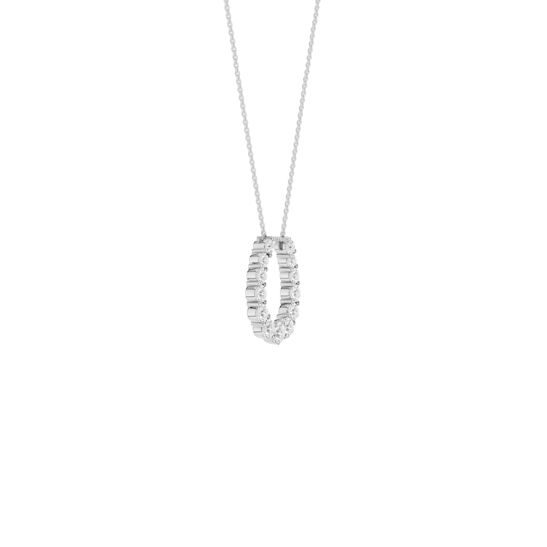 Horseshoe Pendant (Round) in 14K White Gold – Silvadi Jewelry Aurora CO