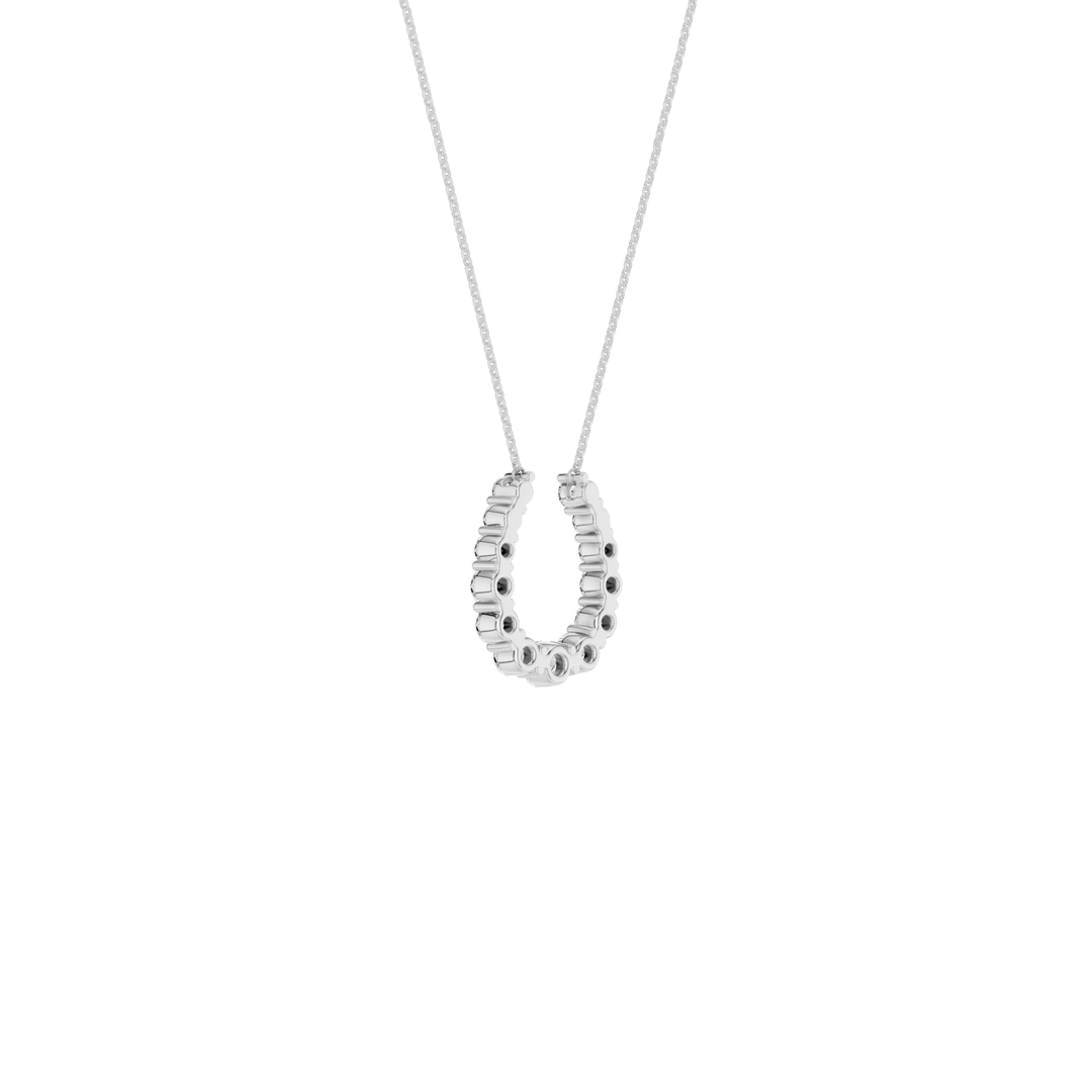 Horseshoe Pendant (Round) in 14K White Gold – Silvadi Jewelry Aurora CO
