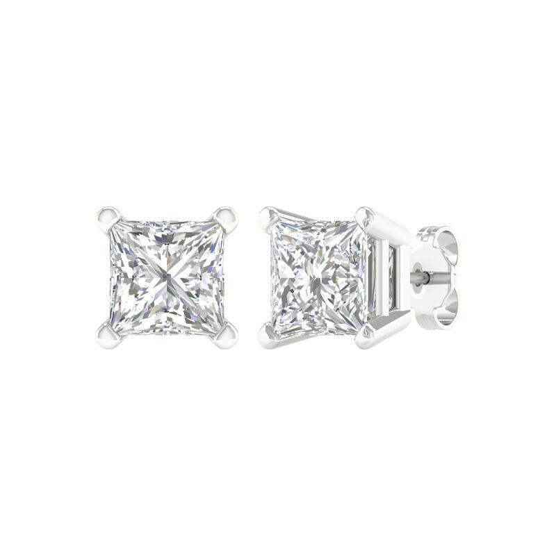 Solitaire Earrings Studs (Princess)