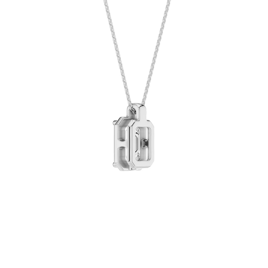 Illusion Bezel Pendant (Emerald) in 14K White Gold – Silvadi Jewelry Aurora CO