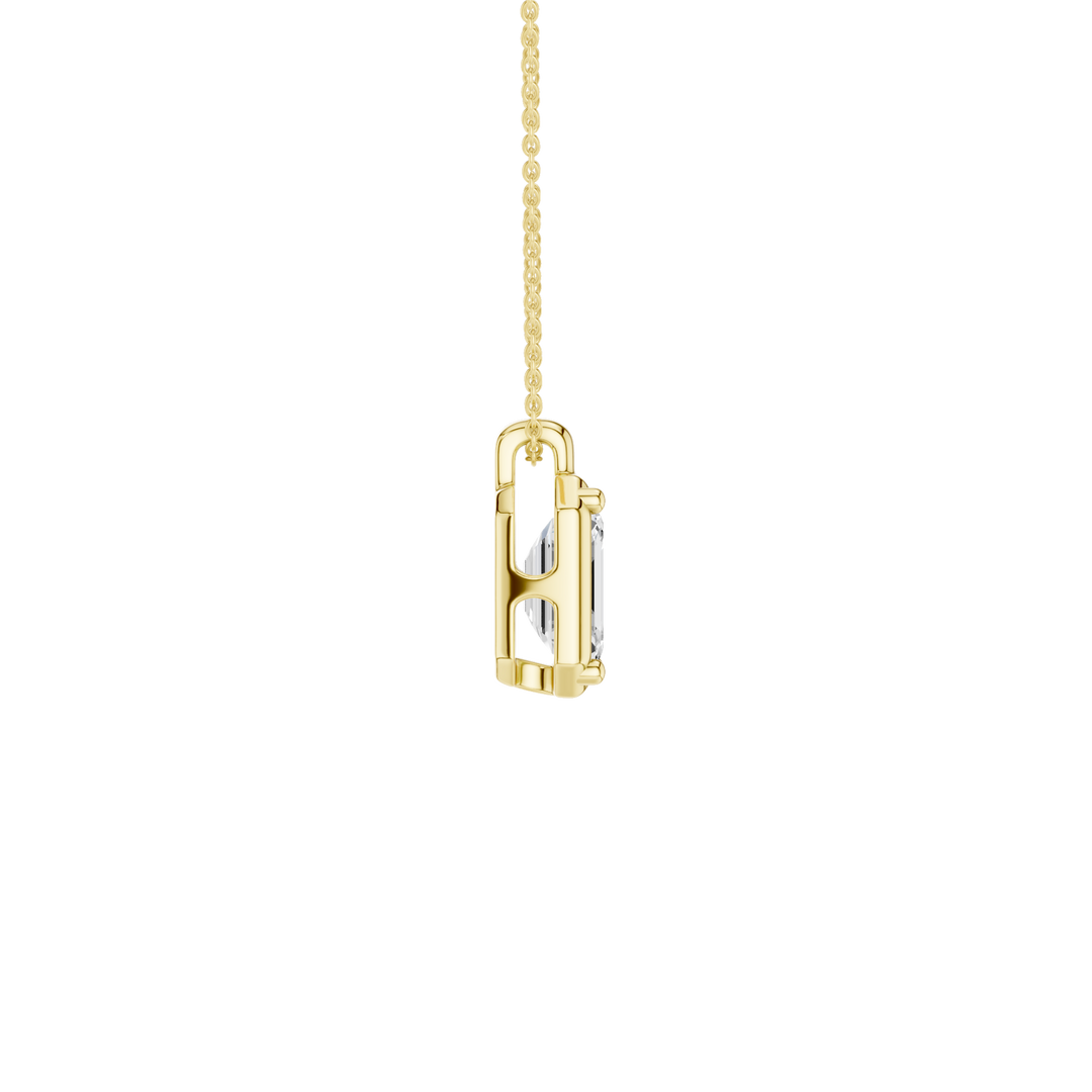 Illusion Bezel Pendant (Emerald) in 14K Yellow Gold – Silvadi Jewelry Aurora CO