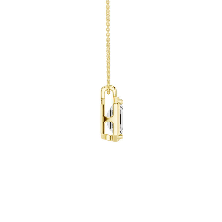 Illusion Bezel Pendant (Emerald) in 14K Yellow Gold – Silvadi Jewelry Aurora CO