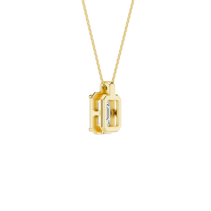 Illusion Bezel Pendant (Emerald) in 14K Yellow Gold – Silvadi Jewelry Aurora CO