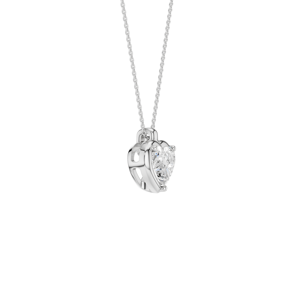 Illusion Bezel Pendant (Heart) in 14K White Gold – Silvadi Jewelry Aurora CO