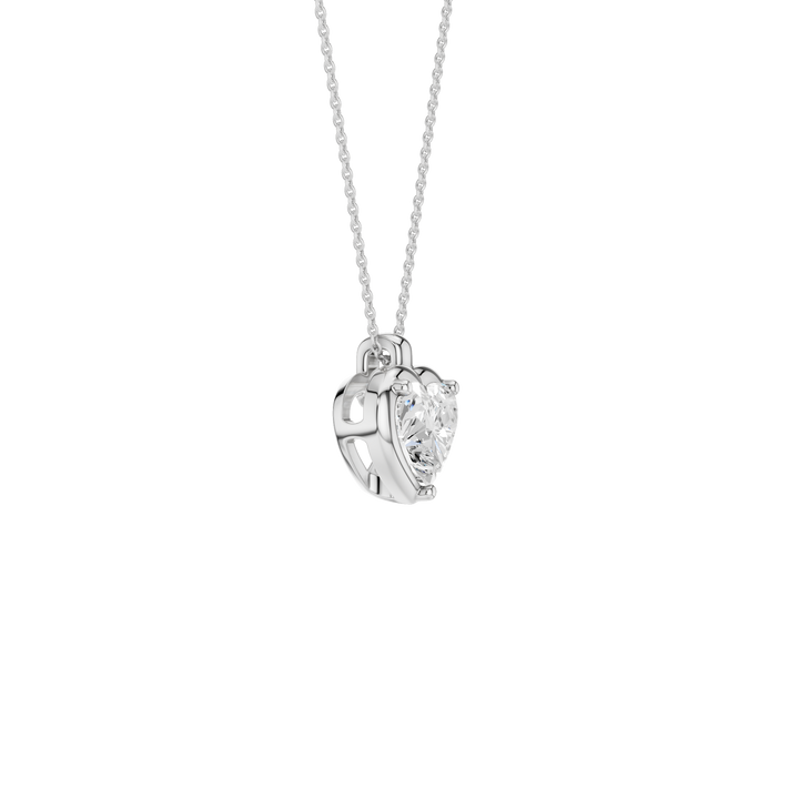 Illusion Bezel Pendant (Heart) in 14K White Gold – Silvadi Jewelry Aurora CO