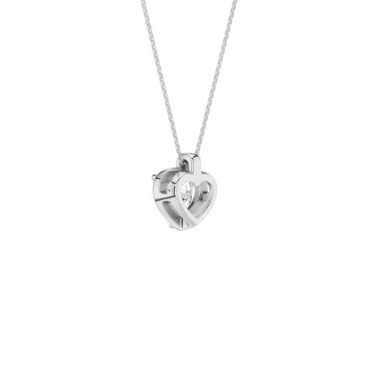 Illusion Bezel Pendant (Heart) in 14K White Gold – Silvadi Jewelry Aurora CO
