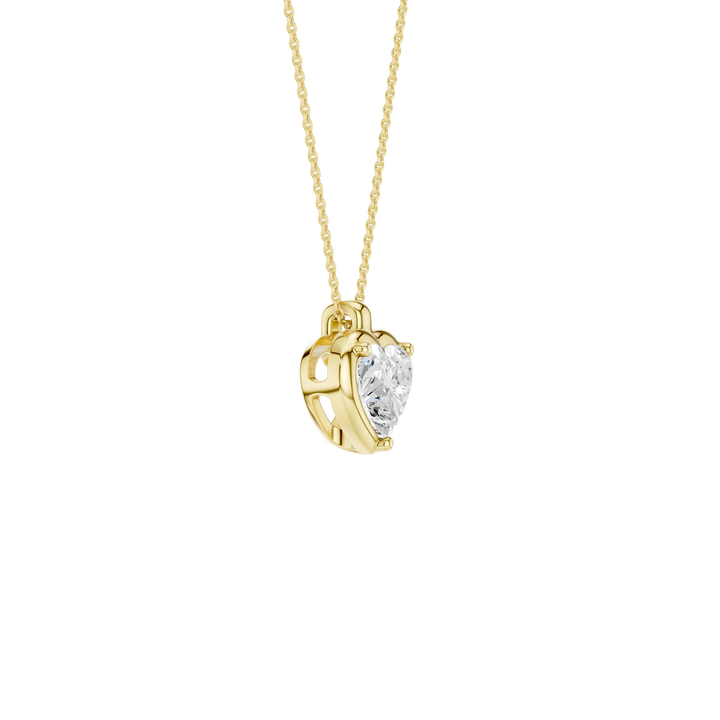 Illusion Bezel Pendant (Heart) in 14K Yellow Gold – Silvadi Jewelry Aurora CO
