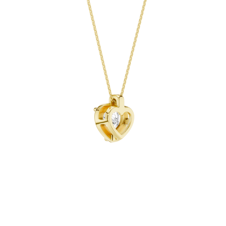 Illusion Bezel Pendant (Heart) in 14K Yellow Gold – Silvadi Jewelry Aurora CO