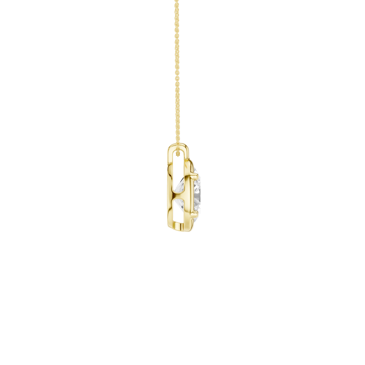 Illusion Bezel Pendant (Oval) in 14K Yellow Gold – Silvadi Jewelry Aurora CO