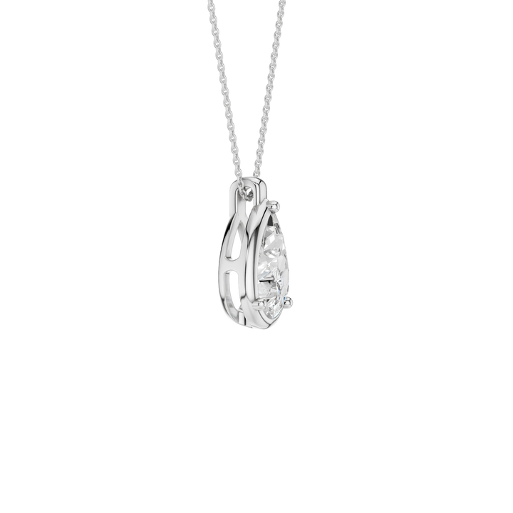 Illusion Bezel Pendant (Pear) in 14K White Gold – Silvadi Jewelry Aurora CO