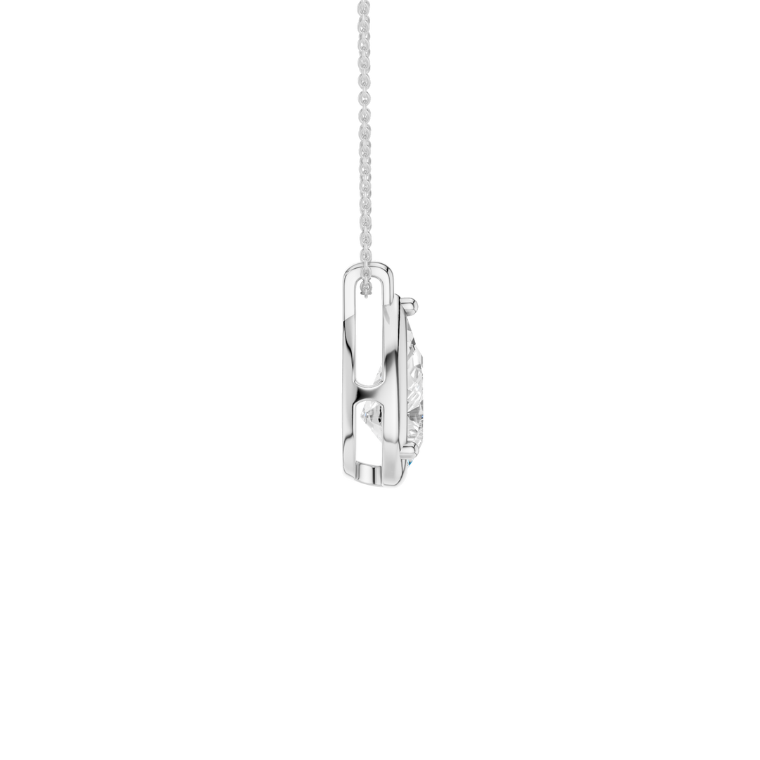 Illusion Bezel Pendant (Pear) in 14K White Gold – Silvadi Jewelry Aurora CO