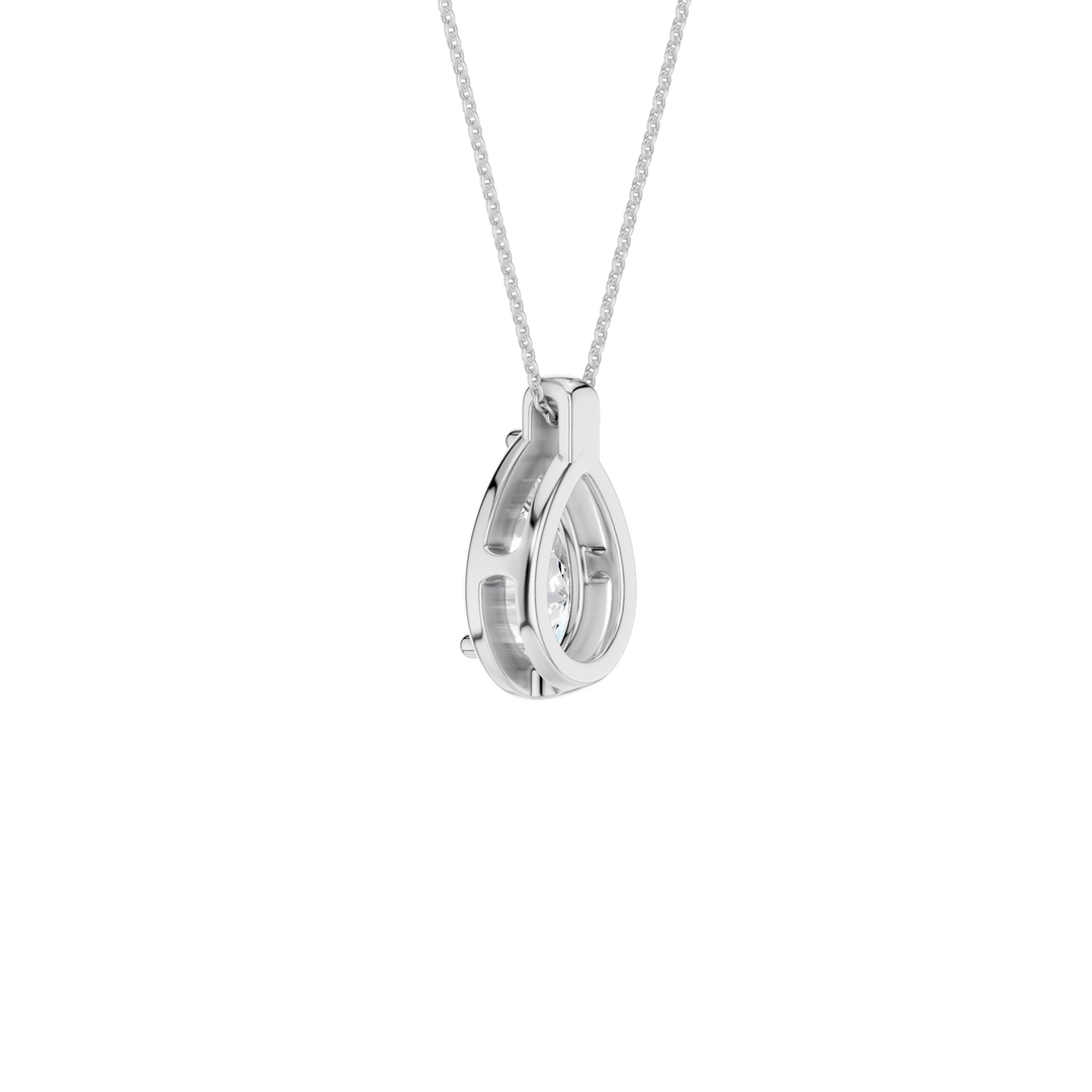Illusion Bezel Pendant (Pear) in 14K White Gold – Silvadi Jewelry Aurora CO