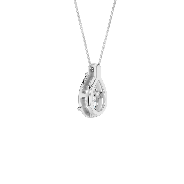 Illusion Bezel Pendant (Pear) in 14K White Gold – Silvadi Jewelry Aurora CO