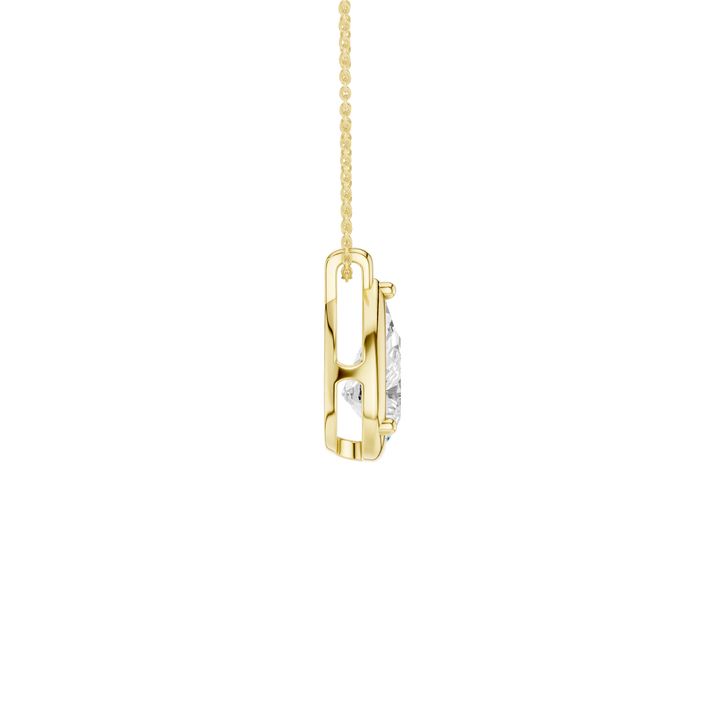 Illusion Bezel Pendant (Pear) in 14K Yellow Gold – Silvadi Jewelry Aurora CO