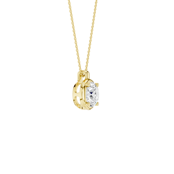 Illusion Bezel Pendant (Round) in 14K Yellow Gold – Silvadi Jewelry Aurora CO
