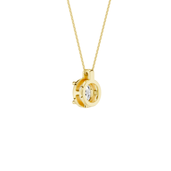 Illusion Bezel Pendant (Round) in 14K Yellow Gold – Silvadi Jewelry Aurora CO