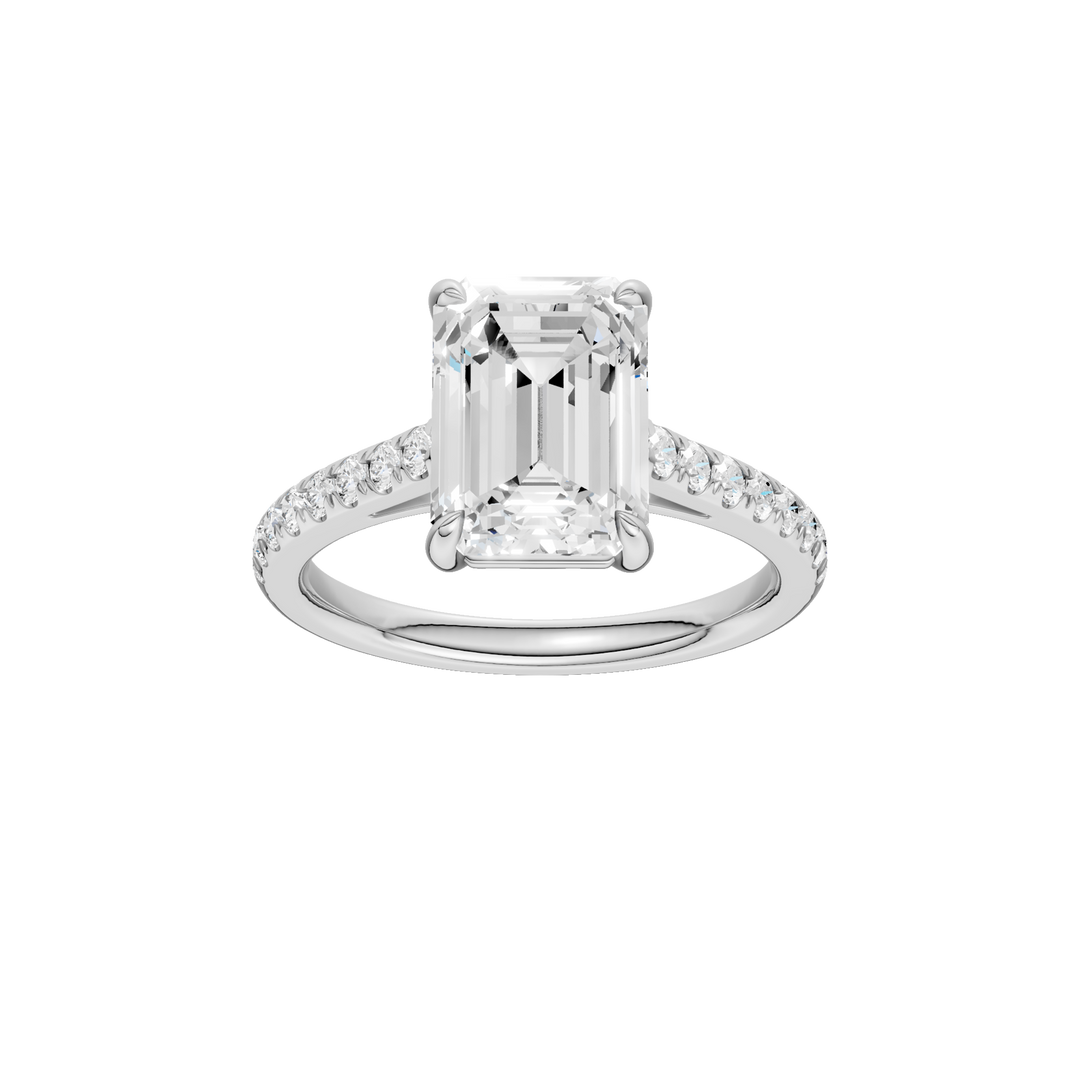 Classic Engagement Ring (Emerald) in 14K White Gold – Silvadi Jewelry Aurora CO