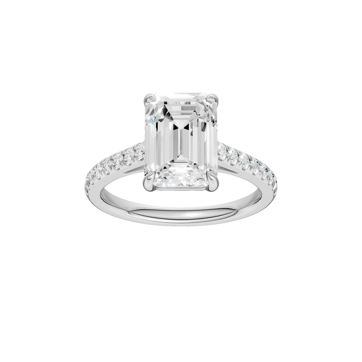 Classic Engagement Ring (Emerald) in 14K White Gold – Silvadi Jewelry Aurora CO