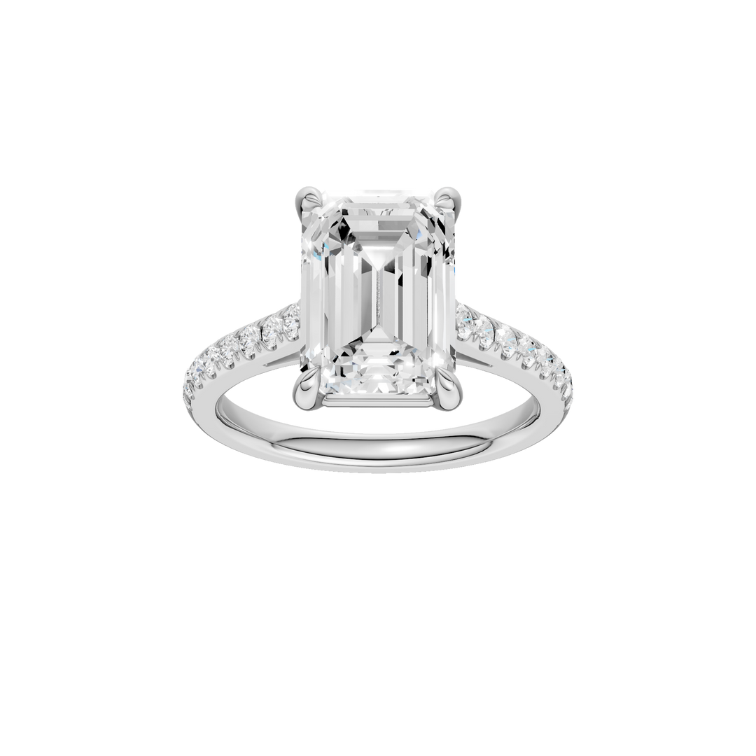 Classic Engagement Ring (Emerald) in 14K White Gold – Silvadi Jewelry Aurora CO