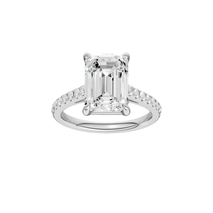 Classic Engagement Ring (Emerald) in 14K White Gold – Silvadi Jewelry Aurora CO