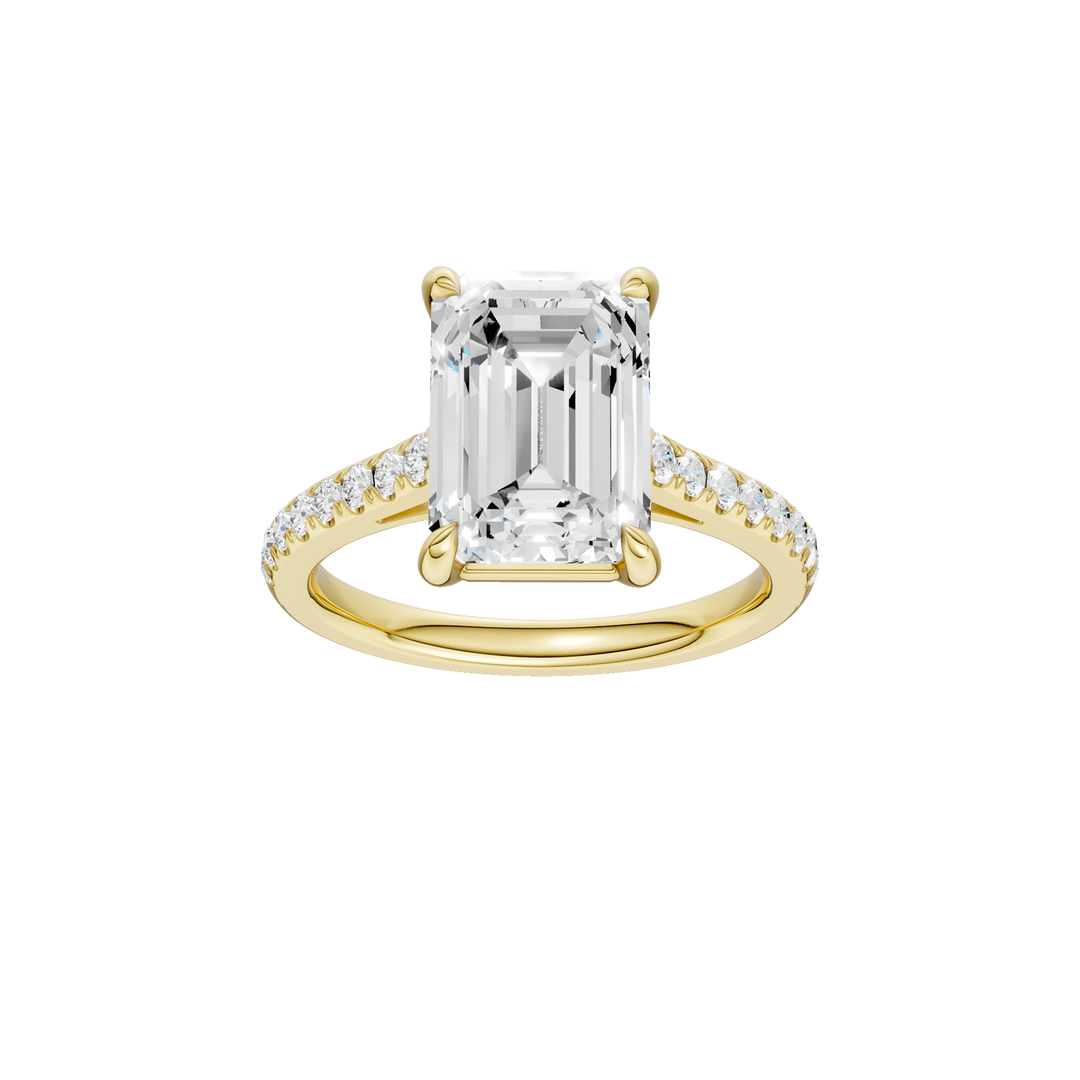 Classic Engagement Ring (Emerald) in 14K Yellow Gold – Silvadi Jewelry Aurora CO
