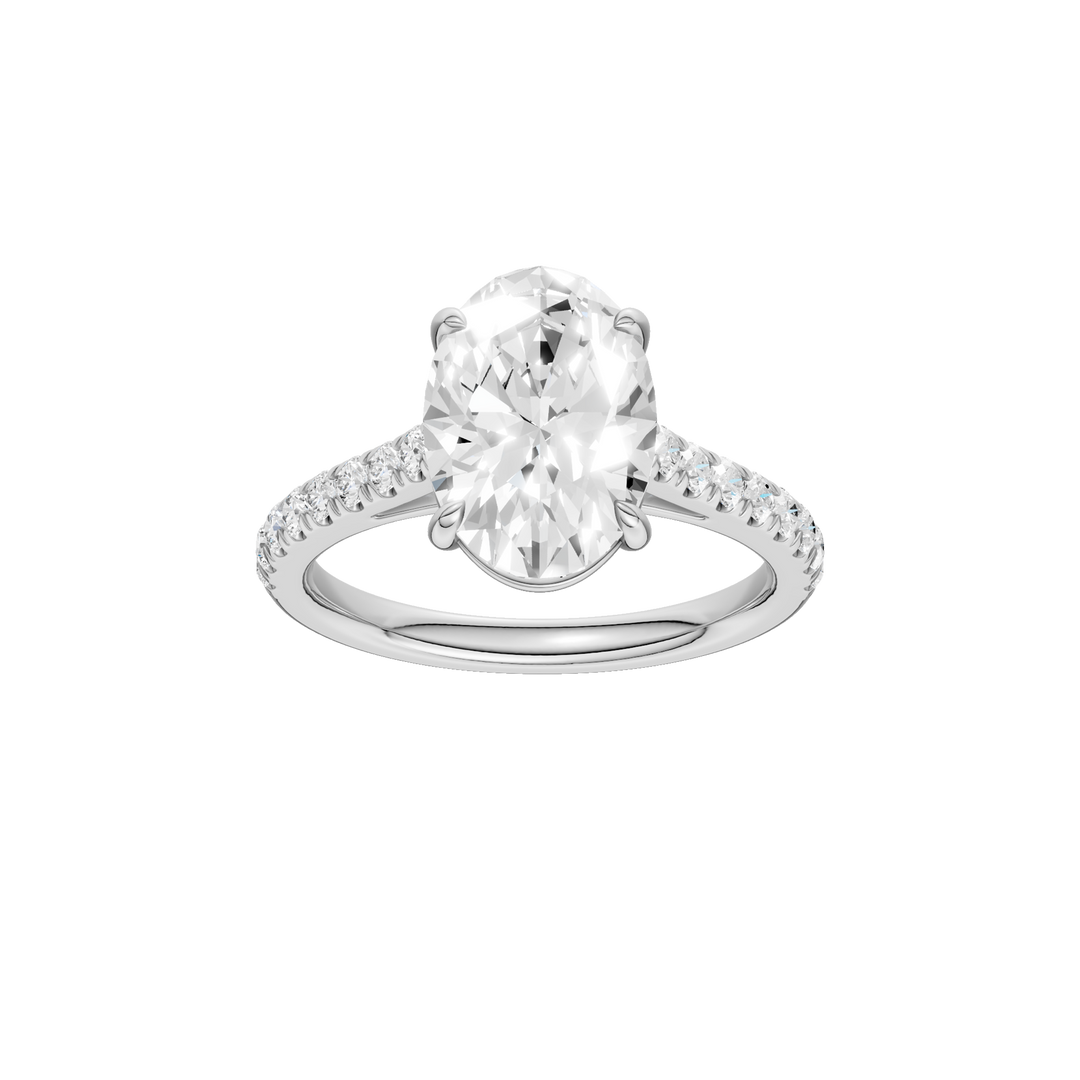 Classic Engagement Ring (Oval) in 14K White Gold – Silvadi Jewelry Aurora CO