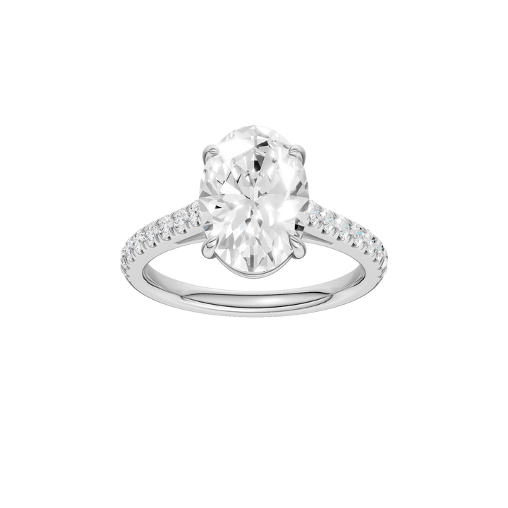 Classic Engagement Ring (Oval) in 14K White Gold – Silvadi Jewelry Aurora CO