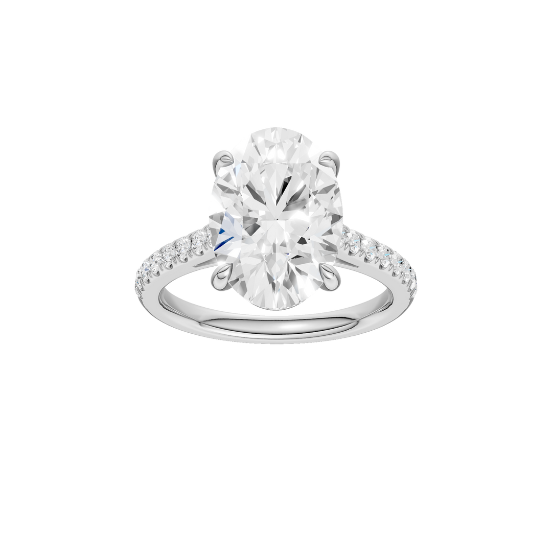 Classic Engagement Ring (Oval) in 14K White Gold – Silvadi Jewelry Aurora CO