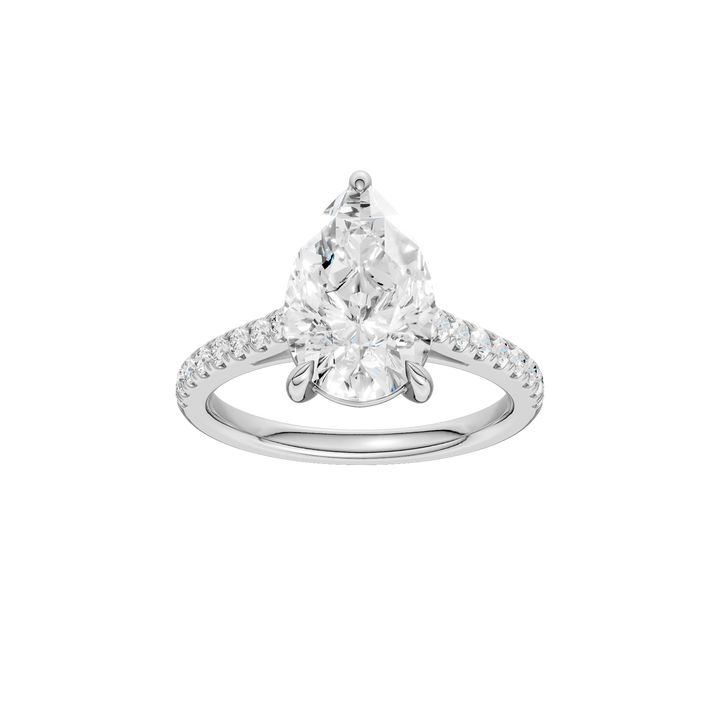Classic Engagement Ring (Pear) in 14K White Gold – Silvadi Jewelry Aurora CO