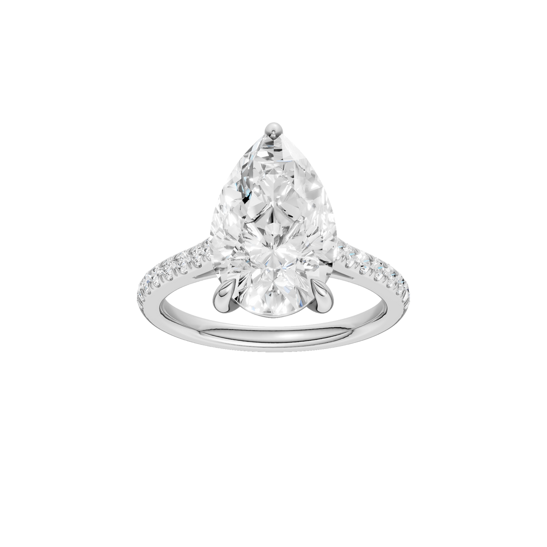Classic Engagement Ring (Pear) in 14K White Gold – Silvadi Jewelry Aurora CO
