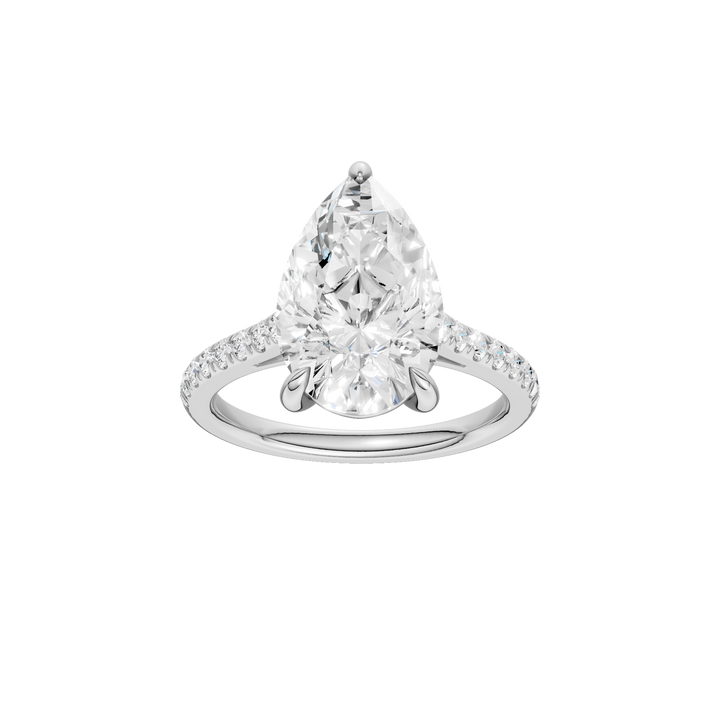 Classic Engagement Ring (Pear) in 14K White Gold – Silvadi Jewelry Aurora CO