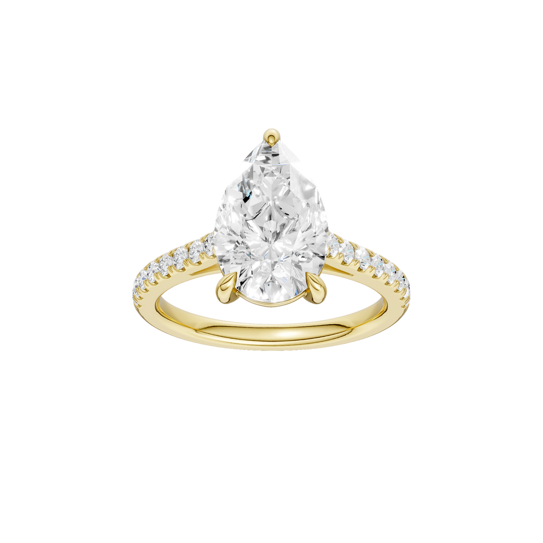 Classic Engagement Ring (Pear) in 14K Yellow Gold – Silvadi Jewelry Aurora CO