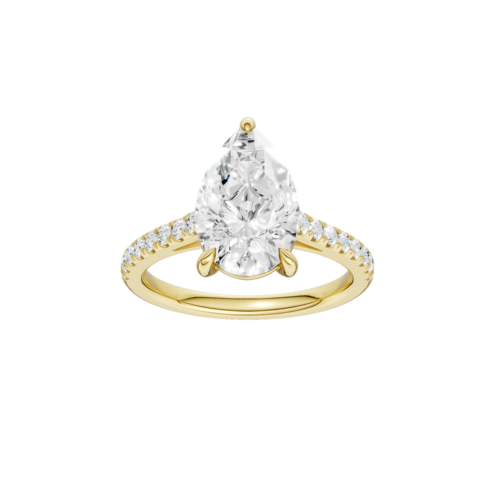 Classic Engagement Ring (Pear) in 14K Yellow Gold – Silvadi Jewelry Aurora CO