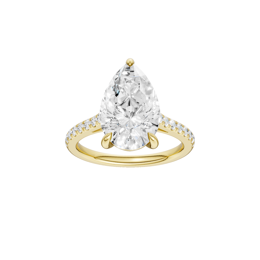 Classic Engagement Ring (Pear) in 14K Yellow Gold – Silvadi Jewelry Aurora CO