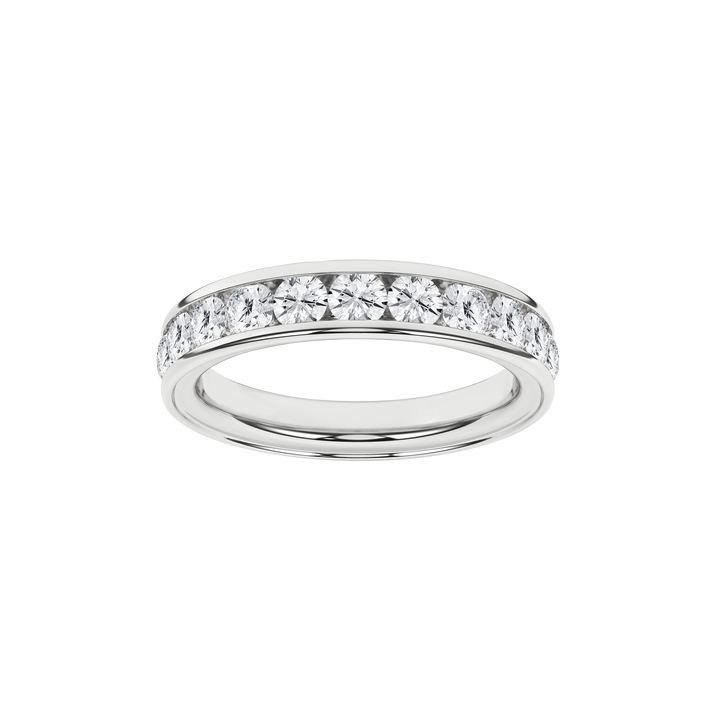 Channel Set Wedding Band in 14K White Gold – Silvadi Jewelry Aurora CO