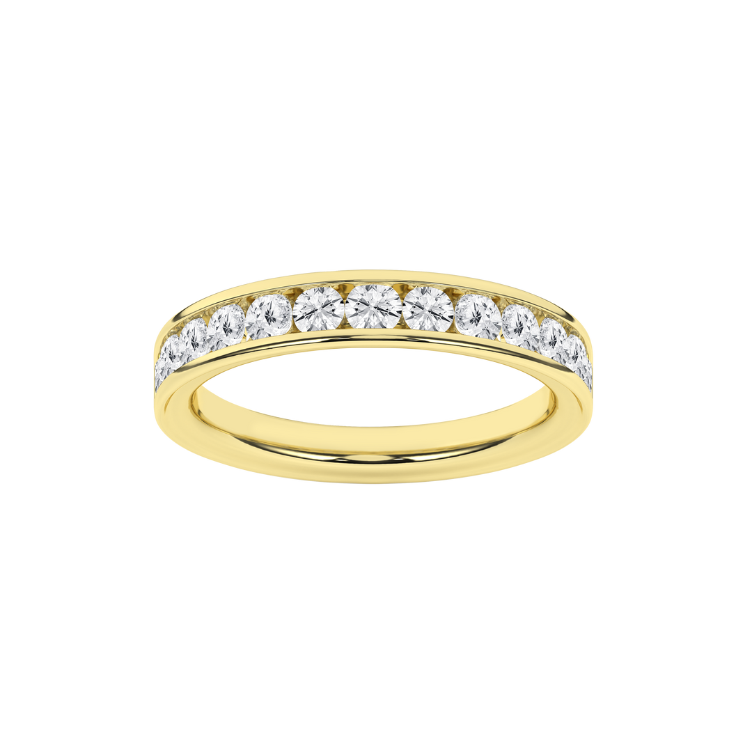 Channel Set Wedding Band in 14K Yellow Gold – Silvadi Jewelry Aurora CO
