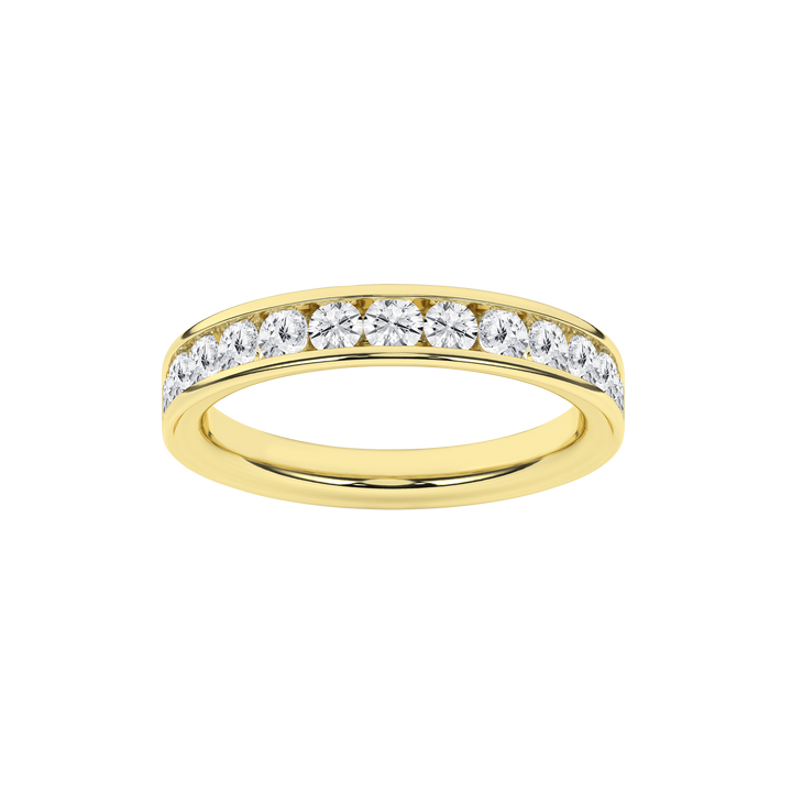 Channel Set Wedding Band in 14K Yellow Gold – Silvadi Jewelry Aurora CO