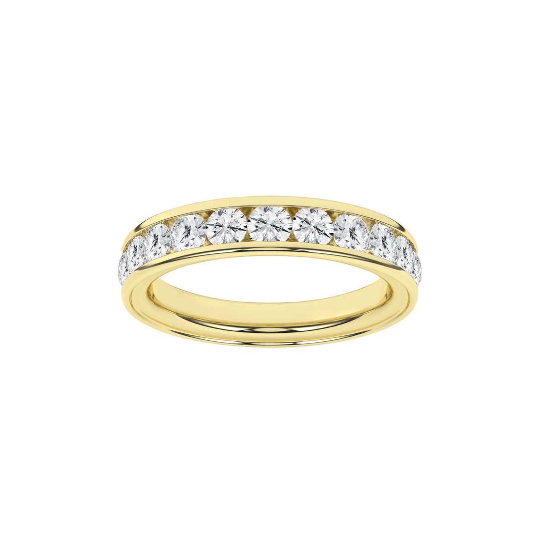 Channel Set Wedding Band in 14K Yellow Gold – Silvadi Jewelry Aurora CO