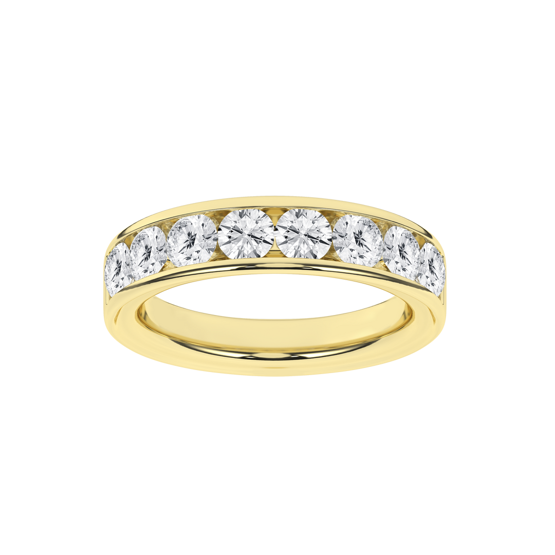 Channel Set Wedding Band in 14K Yellow Gold – Silvadi Jewelry Aurora CO