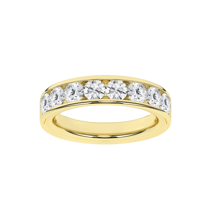 Channel Set Wedding Band in 14K Yellow Gold – Silvadi Jewelry Aurora CO