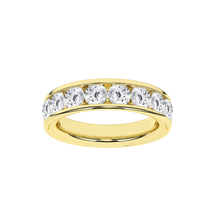 Channel Set Wedding Band in 14K Yellow Gold – Silvadi Jewelry Aurora CO