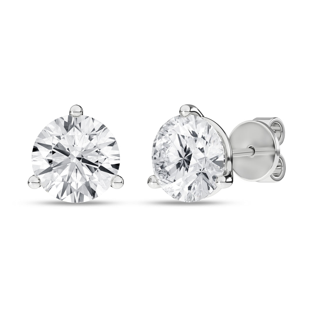 3-Prong Martini Studs in 14K White Gold – Silvadi Jewelry Aurora CO