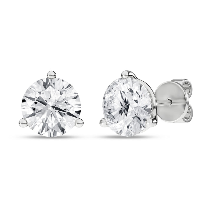 3-Prong Martini Studs in 14K White Gold – Silvadi Jewelry Aurora CO