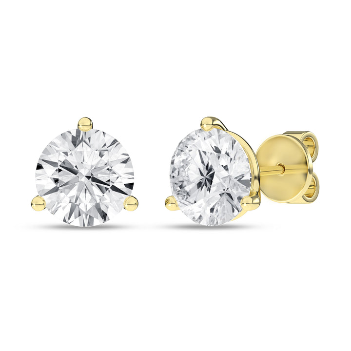 3-Prong Martini Studs in 14K Yellow Gold – Silvadi Jewelry Aurora CO