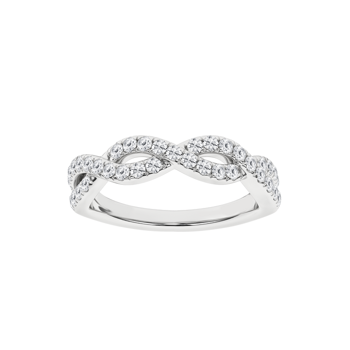 Criss-Cross Lab Grown Diamond Band in 14K White Gold – Silvadi Jewelry Aurora CO