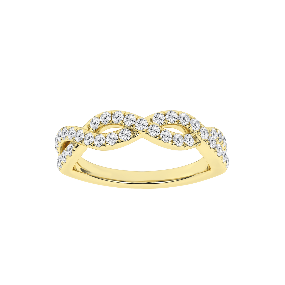 Criss-Cross Lab Grown Diamond Band in 14K Yellow Gold – Silvadi Jewelry Aurora CO