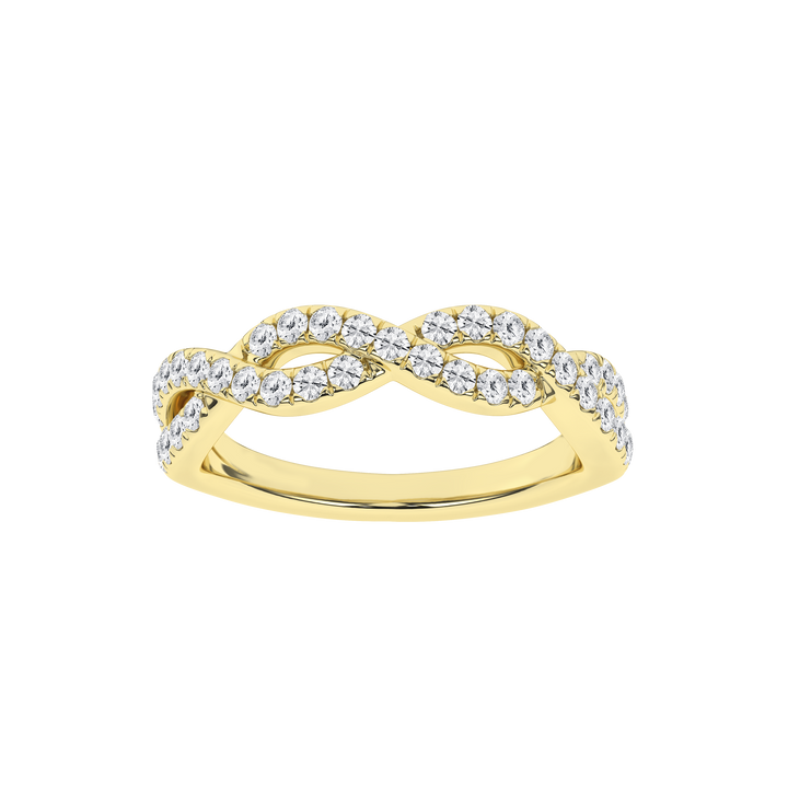 Criss-Cross Lab Grown Diamond Band in 14K Yellow Gold – Silvadi Jewelry Aurora CO